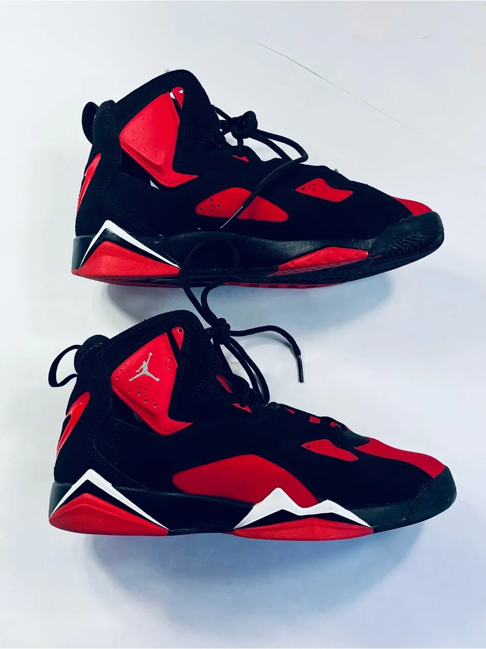 Nike Air Jordan Boys True Flight High TopSneakers #CU4934-001 Black Red Boys:7Y